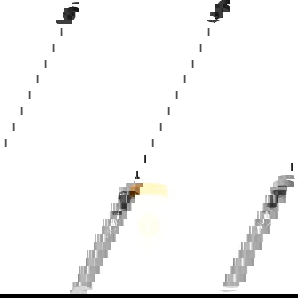 Milagro Elica Designer Pendant Hand Made Smoked Glass Cylindrical Shades