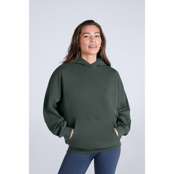 Animal Womens Idol Drop Shoulder Hoodie - Dark Green