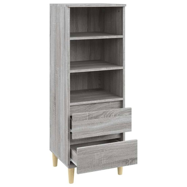 Berkfield Highboard Grey Sonoma 40x36x110 cm Engineered Wood