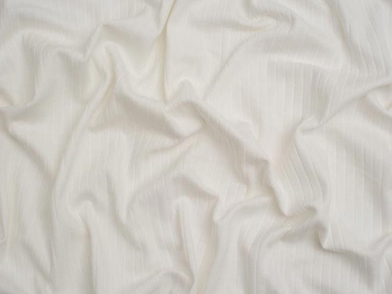Minerva Core Range Baby Soft Cotton Rib Stretch Knit Fabric - Plain Design Dressmaking Fabric, 140 cm / 56" Wide - per metre