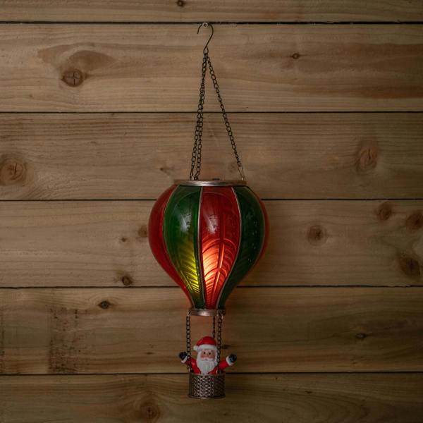 Samuel Alexander 62cm Santa Light Up Hot Air Balloon Hanging Christmas Decoration