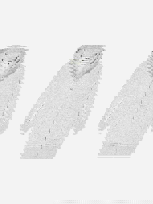 The Couture Club Kids Raw Seam Members Only Zip Up in Grey