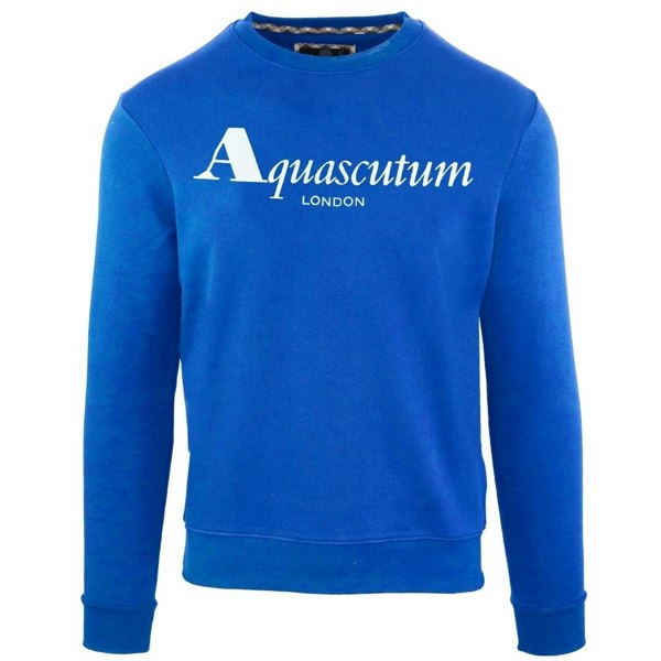 Aquascutum Bold London Logo Sweatshirt - Blue