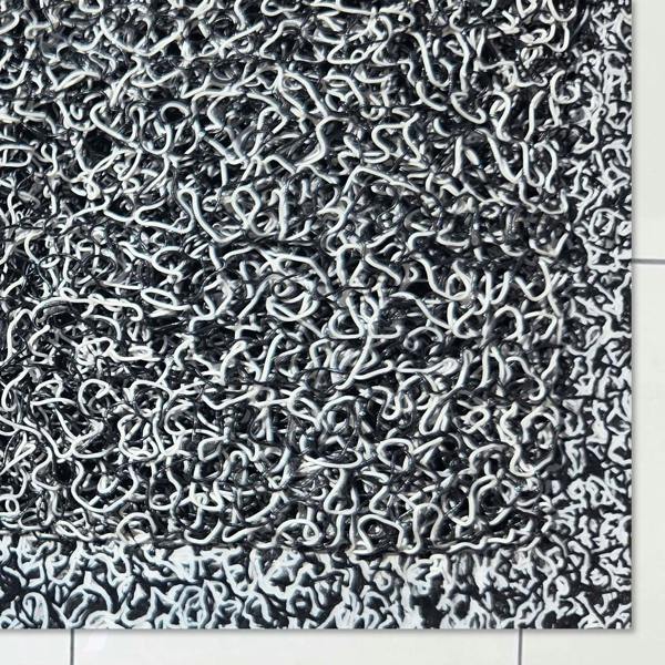 Ultralux Dirt Trapper Door Mat – Heavy Duty Non-Slip Vinyl Indoor/Outdoor Dirt Trapper Entrance Mat – Black & White Coil Mat – Multiple Sizes UTBBW