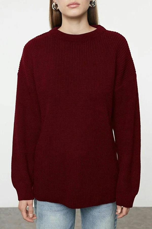 WOVCOR Ribbed Soft Textured Knit Sweater