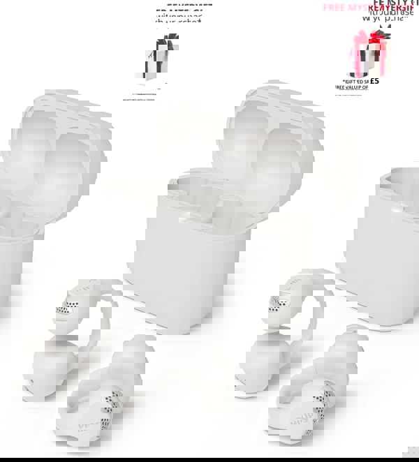 Philips TAQ2000 Ear Cuff Style True Wireless Open Ear Multipoint Earbuds - Free Gift RRP £5!