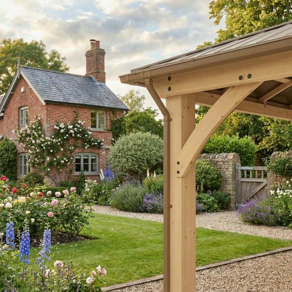 Rain Gutter Kit 12ft x 12ft Meridian Gazebo 3.7m x 3.7m Wooden Gazebo 1