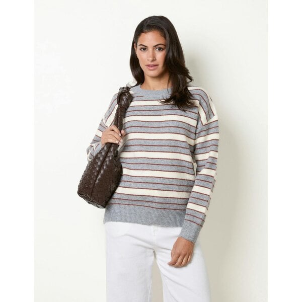 Blue Vanilla Striped Knit Jumper