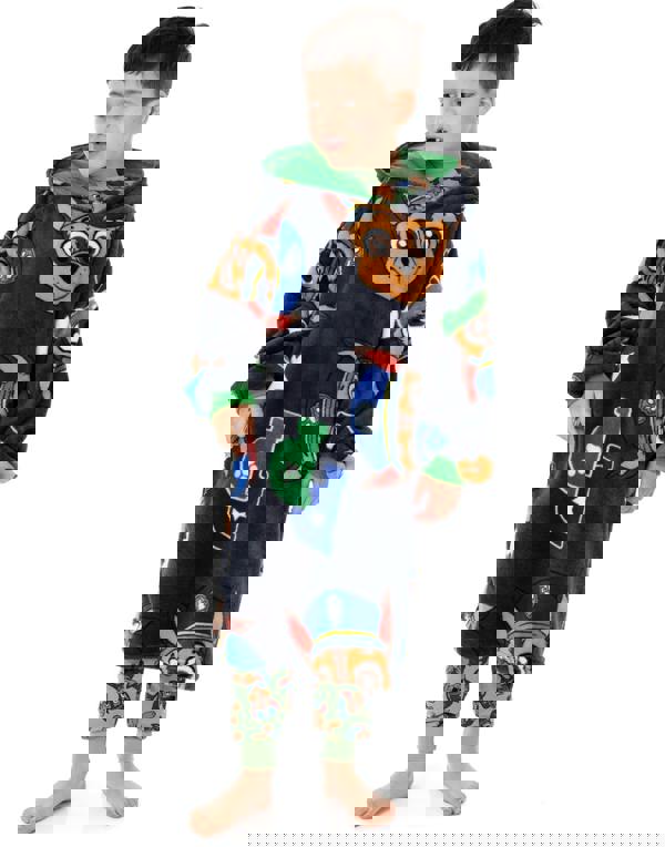 Paw Patrol Boys Grey Chase All-Over Print Blanket Hoodie