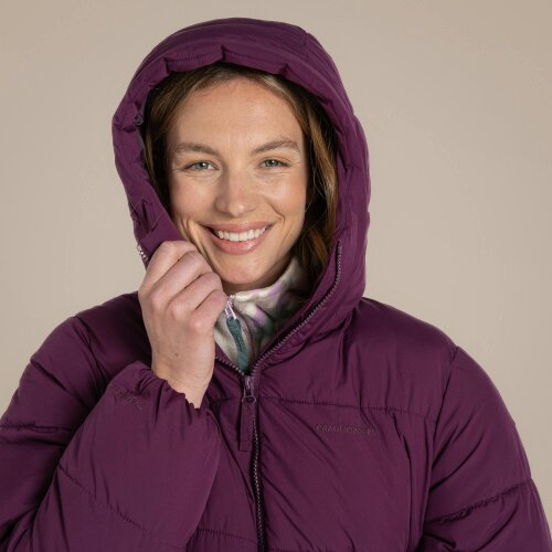 Craghoppers Womens Amira Padded Jacket - Beet - 8 UK - Beet - 100% Recycled Polyester