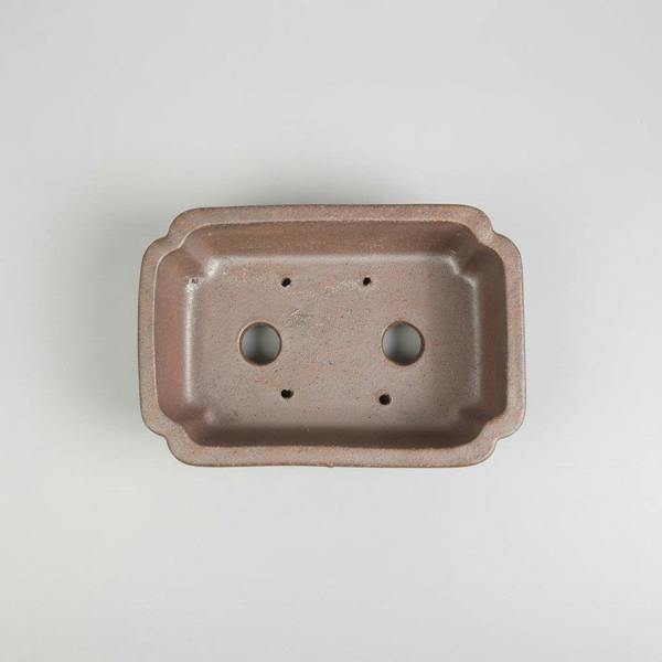 Yorkshire Bonsai Premium Yixing Bonsai Pot | Unglazed Rectangle with Crab Detail | 16cm x 11cm x 6cm