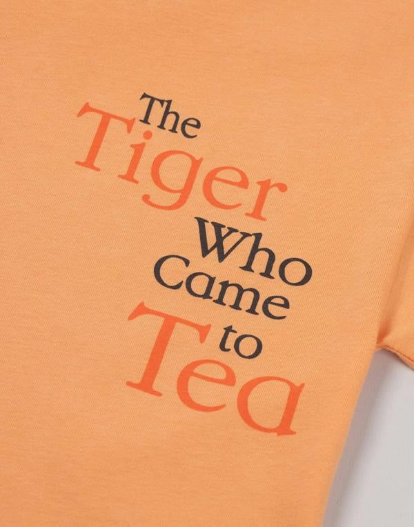Vanilla Underground The Tiger Who Came To Tea Boys Orange Multi Character Short Sleeved T-Shirt