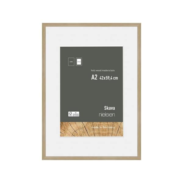 nielsen Skava White Wooden Picture Frame with White Mount