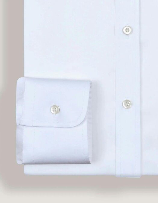 Men's Plain White Satin Dress Shirt