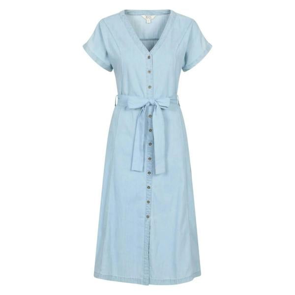 Mountain Warehouse Womens/Ladies Tulum Denim Tie Belt Dress - Pale Blue - 