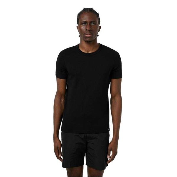 Tom Ford Mens Cotton Crew Neck T-Shirt - Black - 