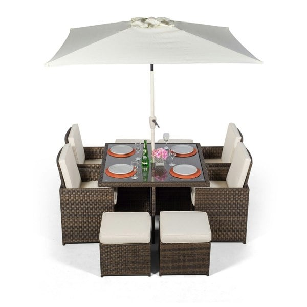 Giardino 4 Seater Rattan Cube Dining Set
