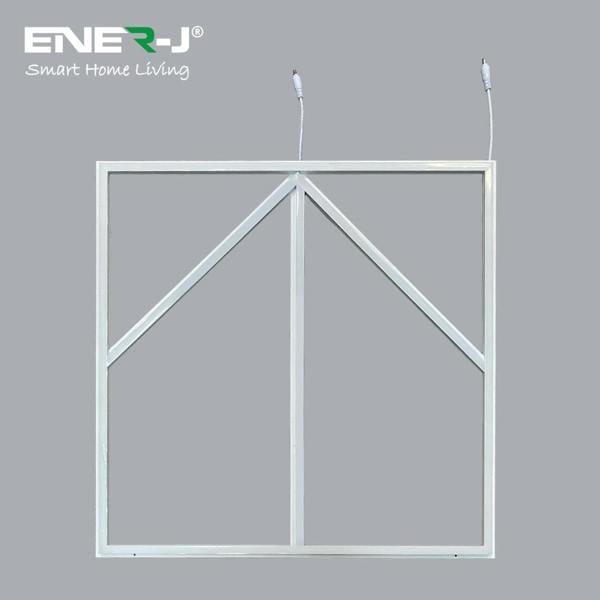 ENER-J 60x60cm LED Frame Panel Light with Blue Arrow Design - 40W, Cool White | Pack of 4 - 6500K