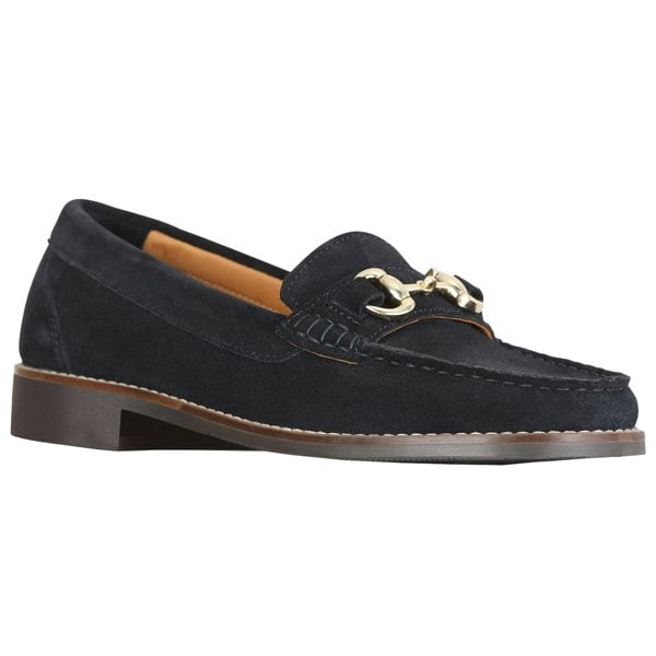 Moretta Womens/Ladies Rosa Suede Loafers - Navy