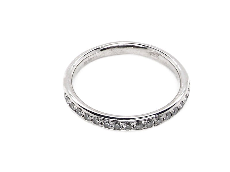 Vintage Tom An 18 carat white gold half hoop diamond eternity ring