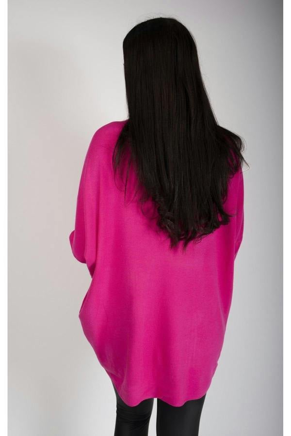 Jaira Oversized Knitted Jumper With Studded Star Detail - Pink