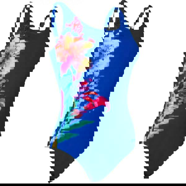 Zoggs Paradiso Adjustable Scoopback Swimsuit - Blue/Multi