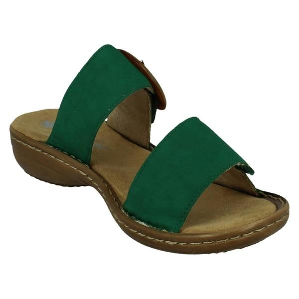Rieker Ladies Rieker Slip On Adjustable Strap Summer Mules 60894