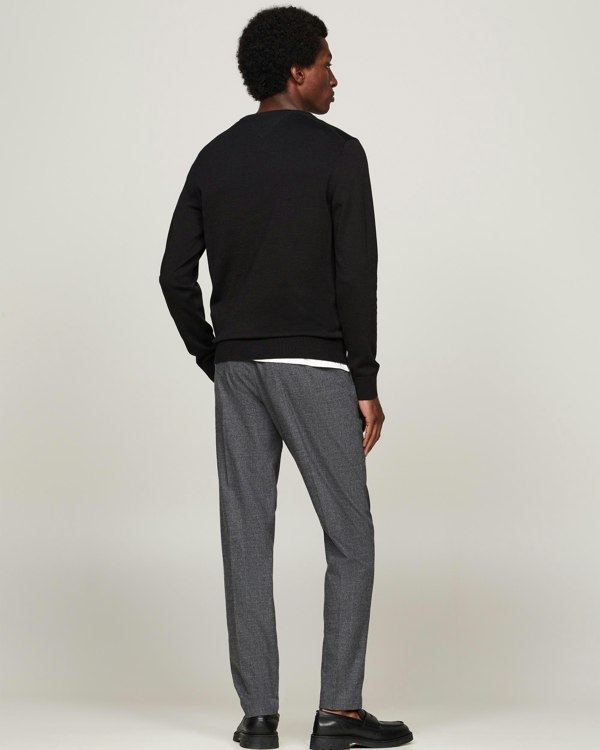 Tommy Hilfiger Core Essential Cotton Crew Mens Sweatshirt - Black