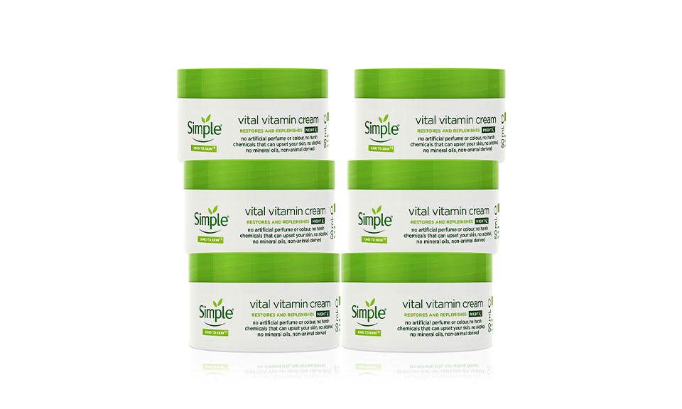 Simple Kind to Skin Vital Vitamin Night Cream for Sensitive Skin 50ml