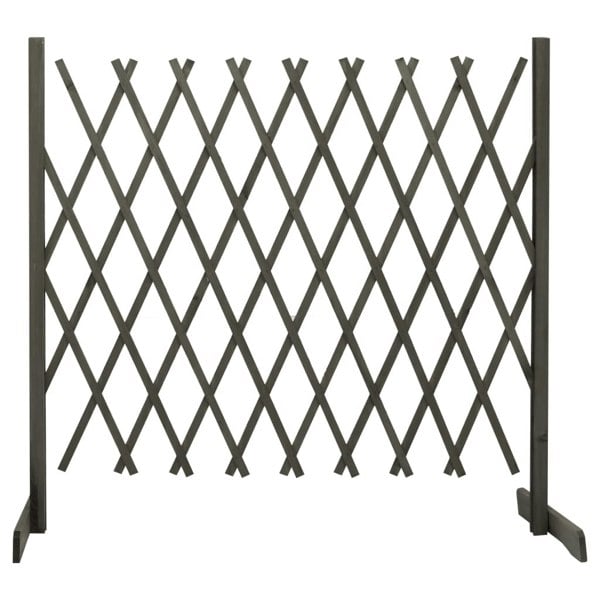 Berkfield Garden Trellis Fence Grey 180x100 cm Solid Firwood