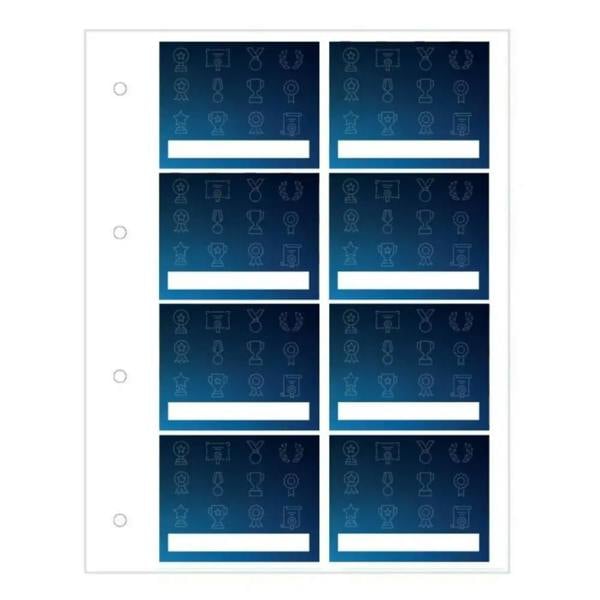 Blue proud moments trophy planner stickers in medal case