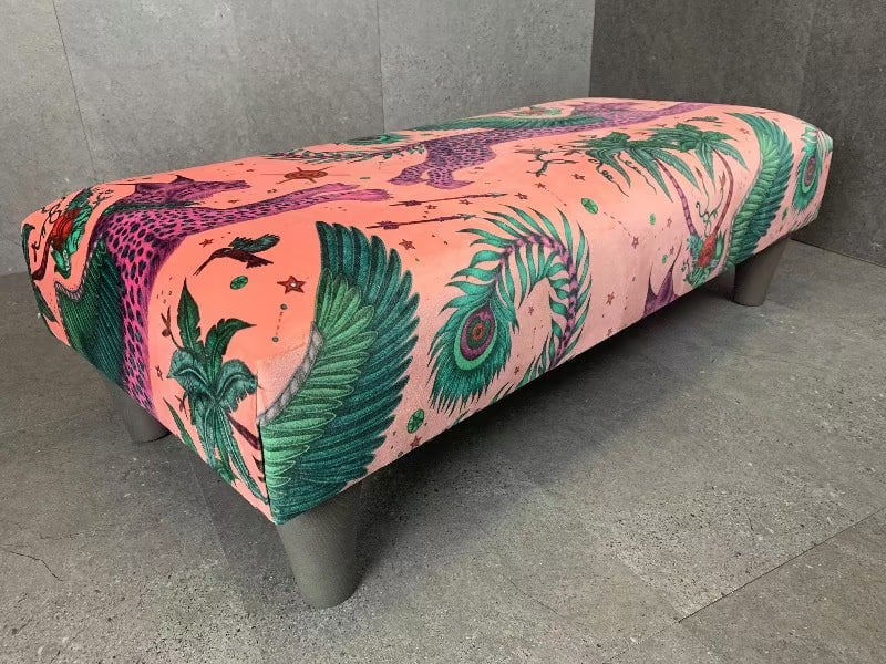 PREMIUM MADE TO MEASURE LYNX DRAGON Handmade footstool