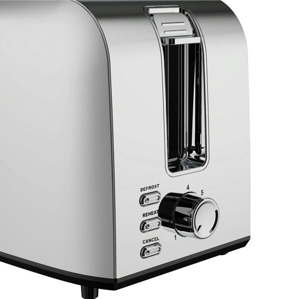 Igenix 750W 2 Slice Toaster, Stainless Steel