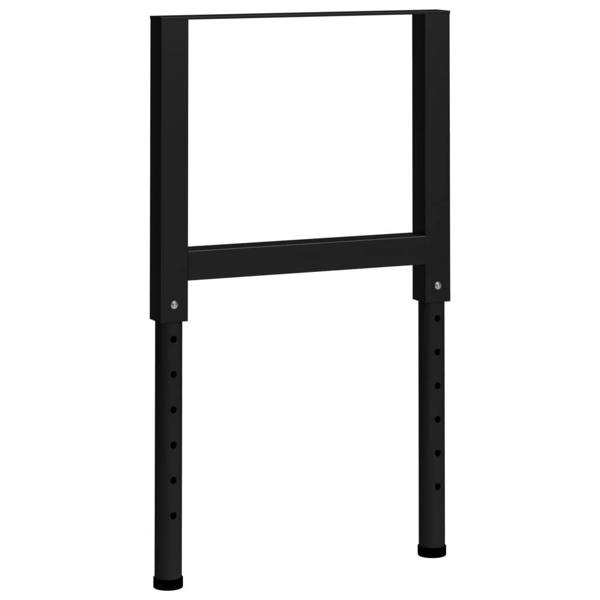 Berkfield Adjustable Work Bench Frames 2 pcs Metal 55x(69-95.5) cm Black