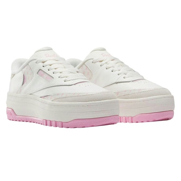 Reebok Childrens/Kids X Barbie Club Leather Trainers - White/Pink