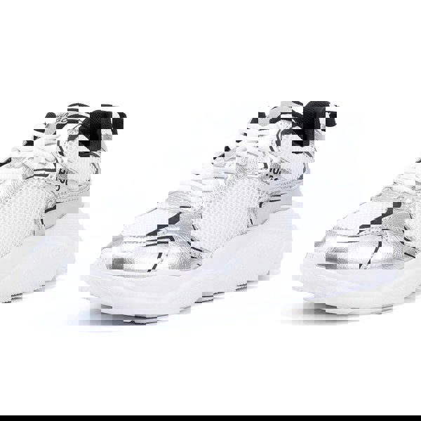 Hugo Women's LEON Tennis Trainers - Silver/White