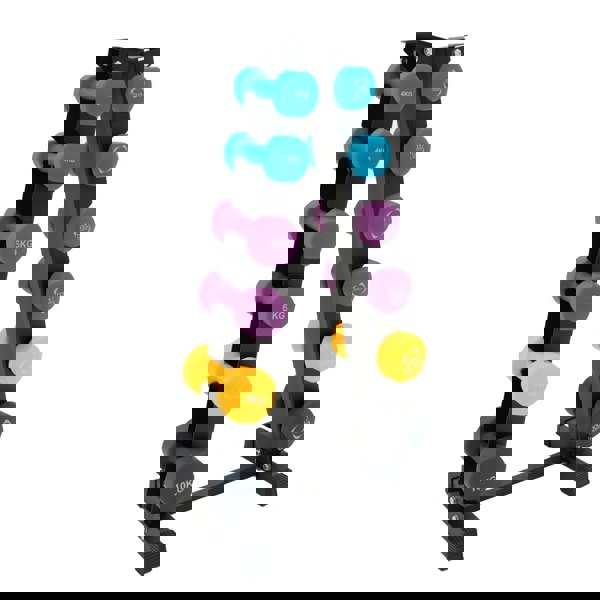 Body Revolution Neoprene Dumbbells Set with Rack