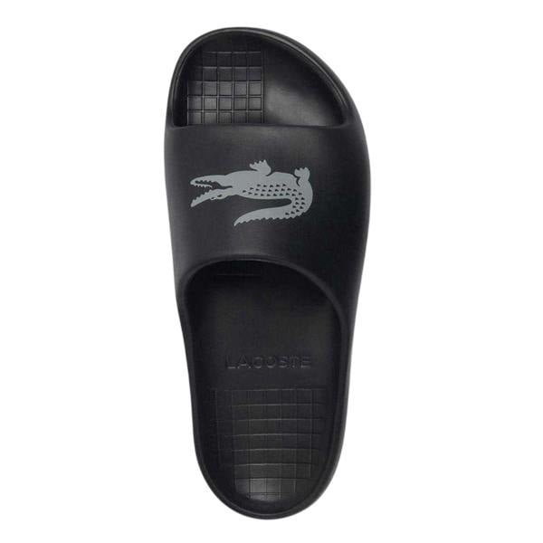 Lacoste Mens Serve Crocodile Holiday Sliders - Grey - 