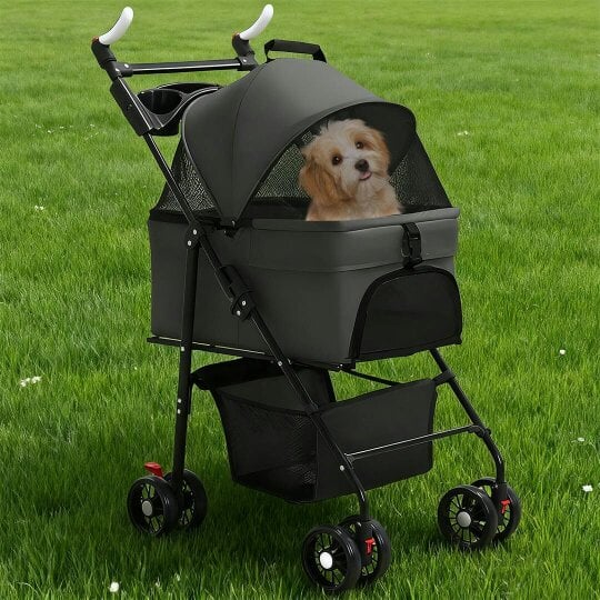 Havendro Pet Stroller Dog Cat Folding Pet Stroller Travel Cart Jogging Carrier Cover Tool