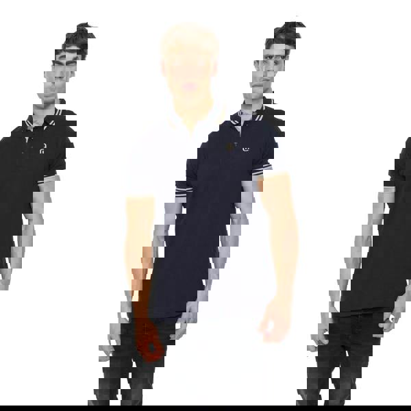 Crosshatch Mens Mackerby Polo Shirt - Navy - 