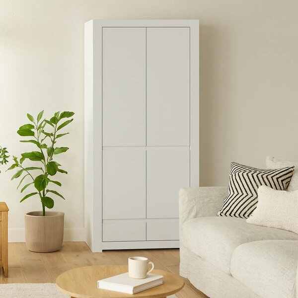Wyld Haus Vienna Alpine White Wardrobe 2 Door