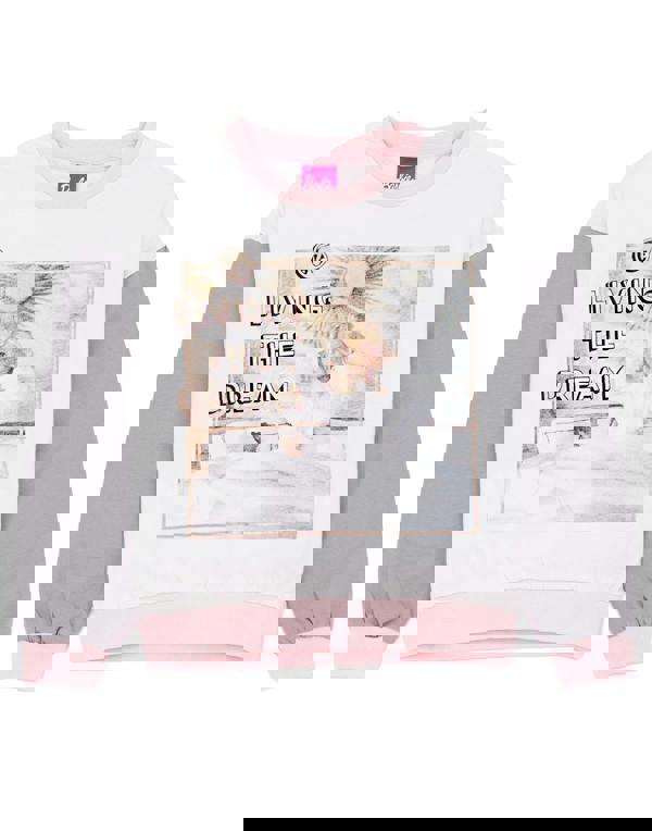 Barbie Girls Pink Barbie Doll Long Sleeve Short Leg Pyjama Set