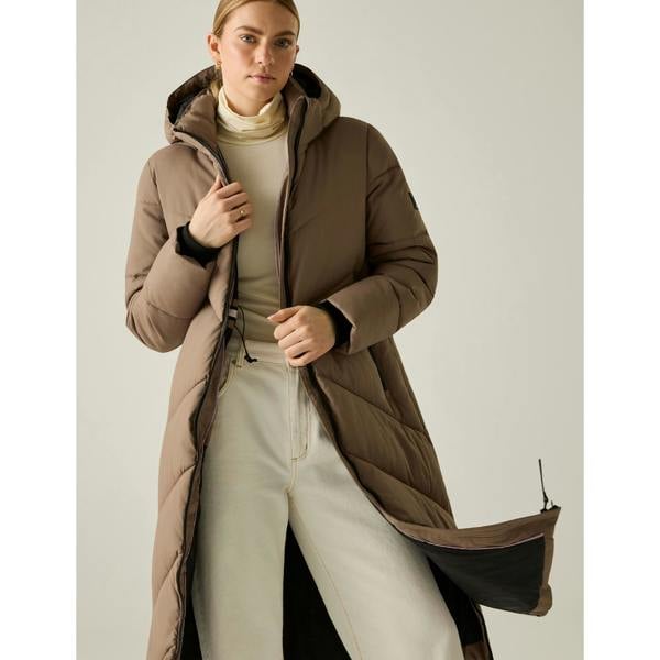 Regatta Womens/Ladies Merida Long Length Padded Jacket - Mocha - Mocha - 100% Mixed