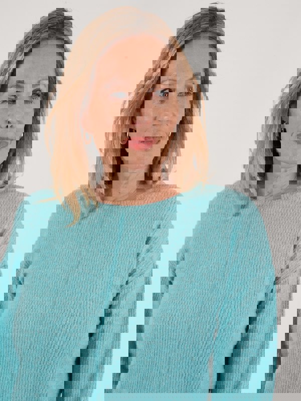 PennyPlain Crew Neck Long Sleeve Top - Opal