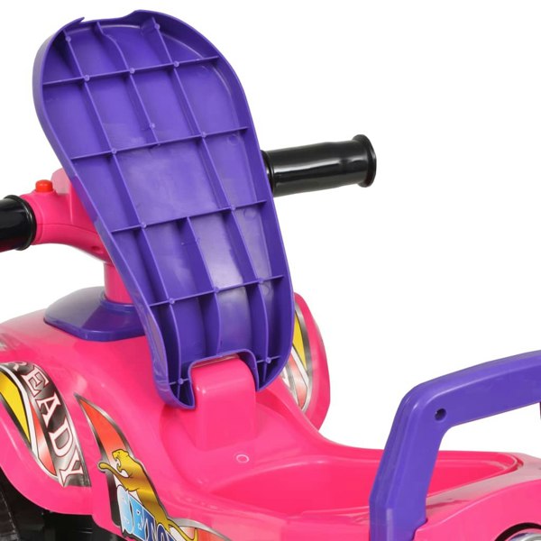 Berkfield Children's Ride-on ATV with Sound and Light Pink and Purple