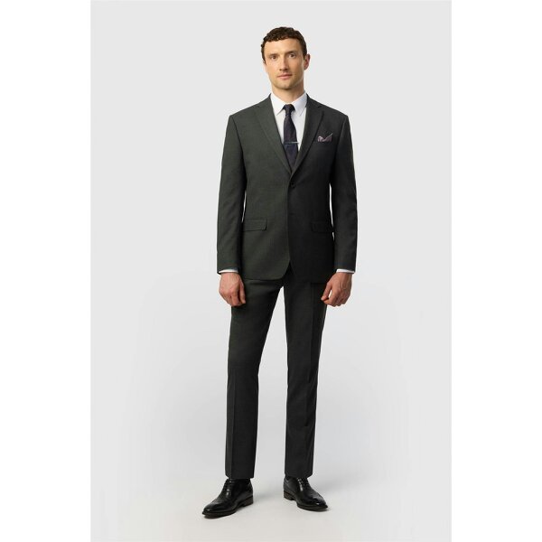 Limehaus Tailored Fit Charcoal Stretch Jacket