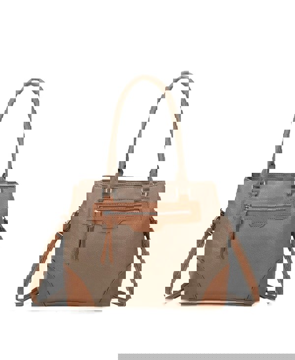 Kitise Structured Pebble Color Block Crossbody Shoulder Bag