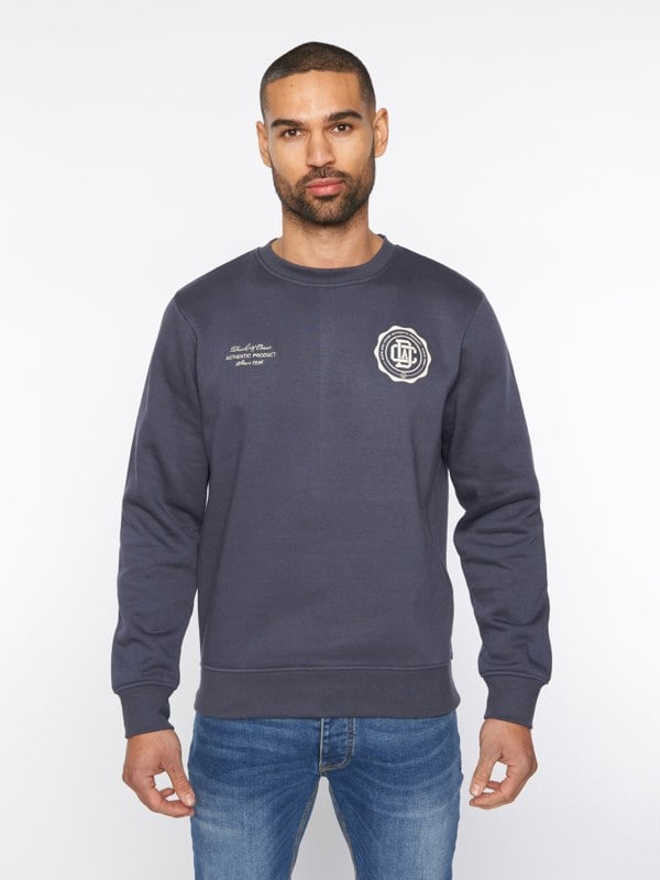Duck and Cover Keyaan Crew Sweat Navy