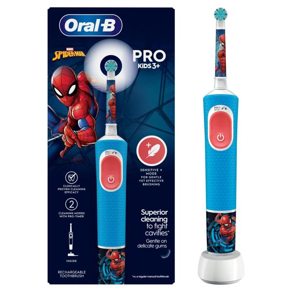 Oral-B Pro Kids Spider-Man Electric Toothbrush Designed By Braun