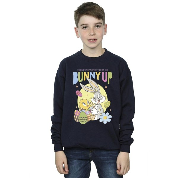 Looney Tunes Boys Bunny Up Sweatshirt - Navy Blue